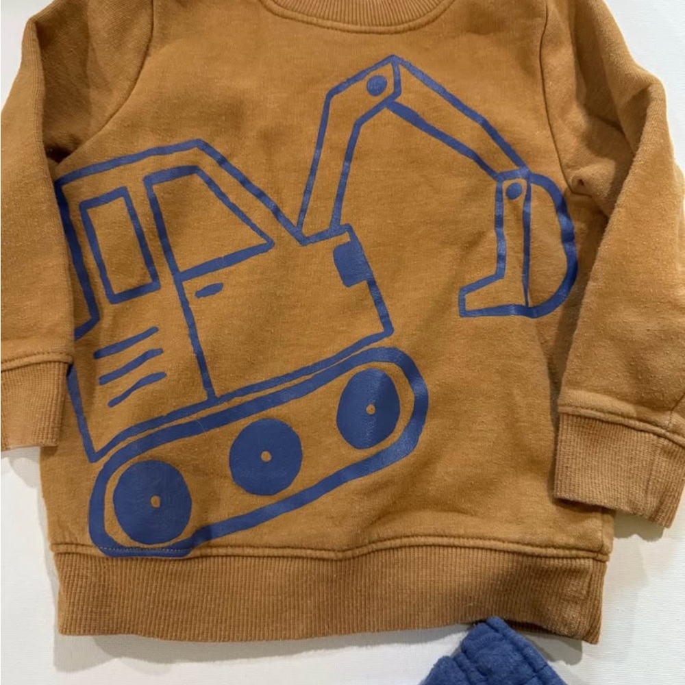 Cat & Jack Tan and Blue Kids Matching Set